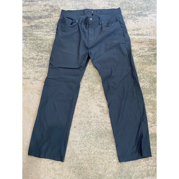 Prana Pants Mens 40/32 Blue BRION II Standard Fit Straight Leg Stretch Hiking - Picture 1 of 7